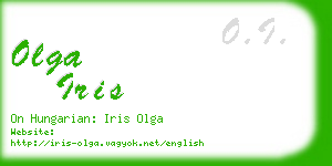 olga iris business card